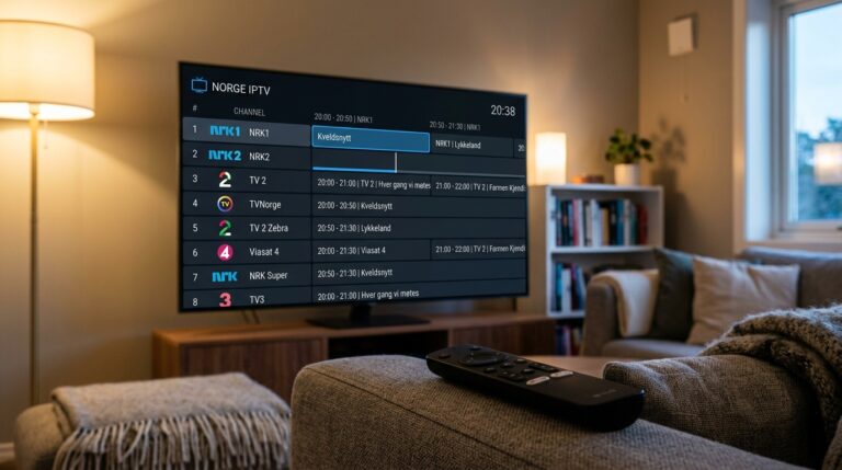 Beste iptv kanal-EPG på norsk smart-TV med NRK og TV2 i programguiden